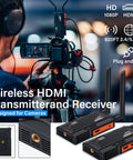 HDMI Wireless Transmitter And Receiver Kit With 250m Range And 820ft Range, 1080p Full HD Streaming From DSLR to TV or Projector