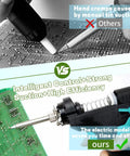 Comparison of manual suction tool and Electric Solder Sucker Gun With LCD Desolder Station, 90W Desoldering Tool.