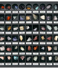 Geology Starter Kit With 54 Piece Rock Collection Including Gemstones Crystals And Minerals Learning Book And ID Cards display
