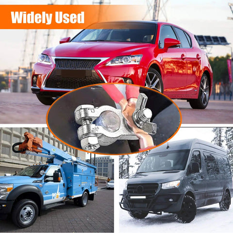 Zinc Alloy Battery Terminal Ends With Wing Nut Connectors For Cars Trucks Vans RVs And Boats 1 Pair Marked P And N