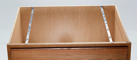 Wooden cabinet with all-metal aluminum frame for Undermount Sink Installation Kit 36 Inch All Metal Aluminum Frame Fits All Sink Types No Drilling Required Cabinet Supports Weight Includes Hardware Adjustable And Easy Install, no sink, interior view.