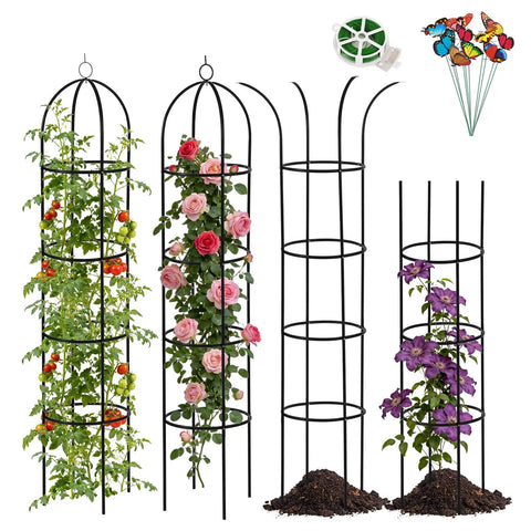 obelisk planter trellis Obelisk Garden Trellis 6.6 Ft Plant Support