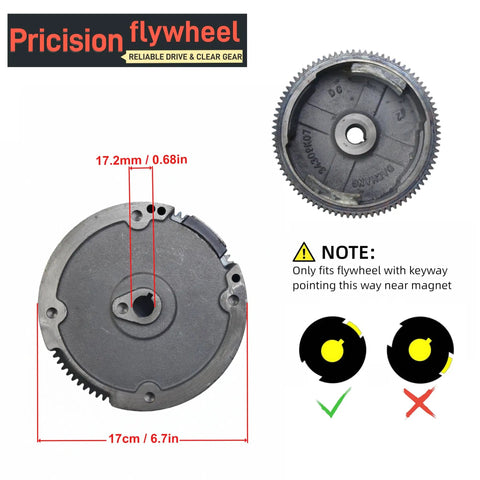 Flywheel from Electric Start Conversion Kit For Honda GX160 GX200 5.5HP 6.5HP Turnkey Starter Motor Upgrade For Generators And Go Karts