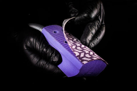 Person holding Lightweight Dust Extraction Flexible Radius Sanding Block Kit With Hookit System for contour touchups