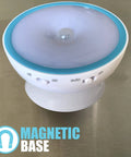 Motion Activated Battery LED Light With Magnetic Base, 360 Degree Rotating Night Lamp For Closets, Bathrooms, Hallways And Cabinets, Wireless, Easy Install, Auto Sensor For Hands Free Illumination.
