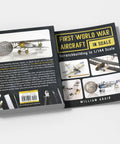 Open book showing Hands On Scratchbuilding World War I Aircraft In 1 144 Scale A Practical Guide For Diehard Modelers Featuring Nitty Gritty Plans And Tips For The Royal Aircraft Factory FE 2B Airco DH 2 Pfalz D III For Builders Everywhere cover and model images
