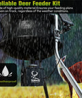 Zero Hassle 6V Digital Deer Feeder Kit With Beefy Motor And 8 Programmable Timers weatherproof metal feeder in rain