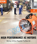 Beefy Portable Industrial Air Mover With Flexible Ducting And 10 Inch Blower in warehouse setting