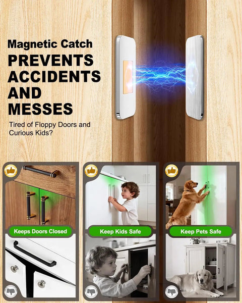 Ultra Strong Magnetic Cabinet Door Catch Set No Drill Invisible Ultra Thin Magnets For Cabinet Closure promo image