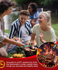 6 Pack Instant Read Meat Thermometer Set With Long 9.65 Inch Probes Digital Waterproof Kitchen Thermometer For BBQ Grilling And Cooking Great For Water Milk Yogurt Candy Quick Accurate Temperature Read User Friendly on grilled steak