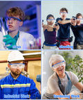 People using 20 Pack Safety Goggles For Glasses Wearers, Anti Fog Lab Goggles With Scratch Resistant Shield in various activities.
