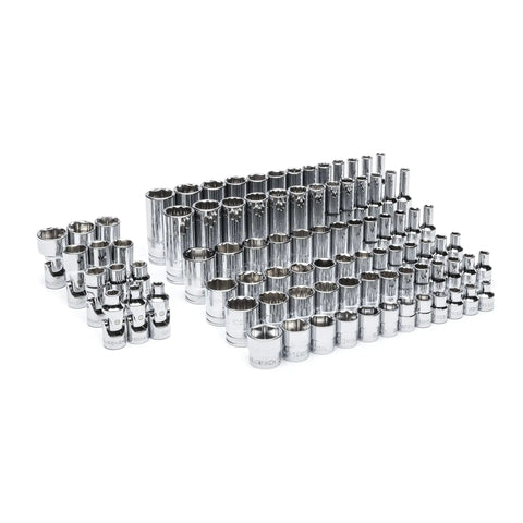 Beefy Master Metric Socket Set 89 Piece One Fourth Inch Drive With Standard And Deep Sockets 6 And 12 Point Off Corner Loading