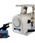Beefy 550 Watt Servo Sewing Machine Motor For Industrial Use 110V Clutchless Operation With Quiet Noiseless Performance And Adjustable Speed Control Knob Up To 3300 RPM featuring the Enduro SM-550 with 550 watts power and control unit