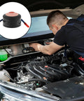 Mechanic installing Automatic Aerosol Fire Extinguisher 10g With Back Adhesive Mount For Vehicle Engine Bay Car Garage And Office Use