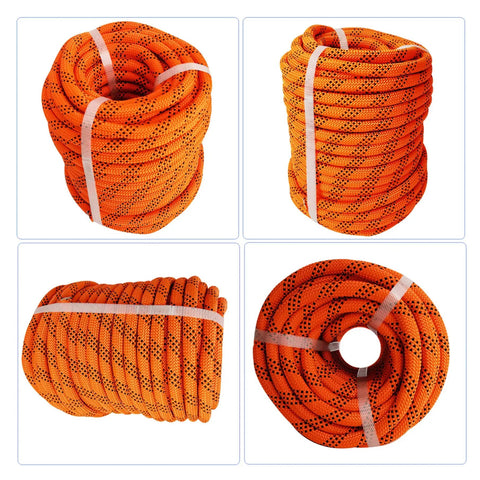 Half Inch By 100 Foot Double Braid Polyester Rope With Nylon Core In Orange 1000 Lbs Tensile Strength For Halyard Rigging Arborist Sailing Tree Work Camping And Swings