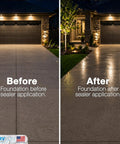 Comparison of concrete driveway before and after Tough As Nails Concrete Driveway Sealer Delivering A Dang Smooth Wet Look Finish With High Shine Gloss Protection One Gallon.