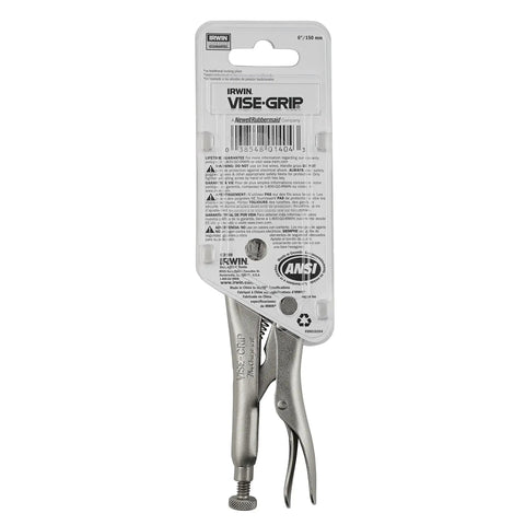 Vise-Grip Long Nose Locking Pliers With Wire Cutters, 6 Inch, packaged, showing alloy steel construction and straight nose