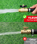 Full Port Brass Garden Hose Shut Off Valve With Butterfly Handle for Maximum Flow Three Quarter Inch GHT Threads installed on hose