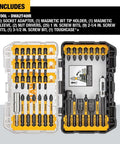 Front view of DEWALT 40-piece screwdriver bit set in dual-case storage; impact-ready FlexTorq