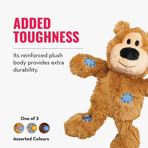 Wild Knots Bear Dog Toy With Internal Knotted Rope Skeleton Durable Plush Chew Toy For Medium To Large Dogs Minimal Stuffing