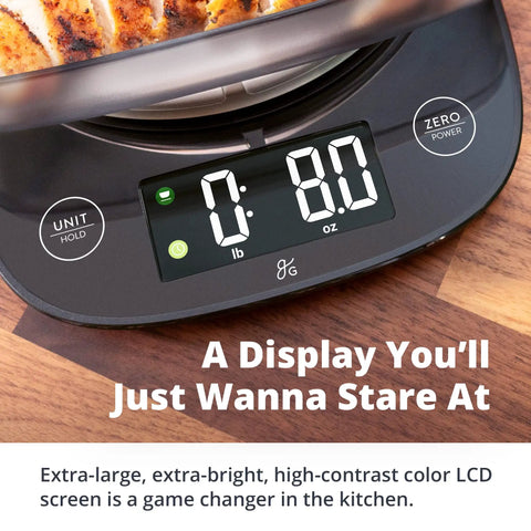 Digital Food Scale With Stainless Steel Bowl For Baking And Meal Prep 11 Pound To 5 Kilogram Capacity Grams And Ounces Tare Function