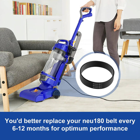 E0205 Vacuum Belts Replacement For Eureka PowerSpeed Upright Vacuums Wide Compatibility With NEU Series Models 2 Pack