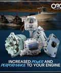 Beefy 100 Amp Chrome Alternator For GM Chevy 10Si 12V Self Exciting With fun watercrafts in the background