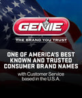 Genie brand logo with American flag and slogan "One of America's Best Known and Trusted Consumer Brand Names"