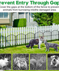 Arched Rustproof Metal Fence For Dogs And Rabbits No Dig Barrier For Flower Beds And Gardens installed in backyard