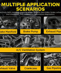 Diagram illustrating multiple application scenarios for Digital Vacuum Pressure Gauge For Cars with various car systems.