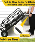 Foldable Hitch N Roll Cargo Carrier Cart with ergonomic handles and flat-free tires, solid steel frame