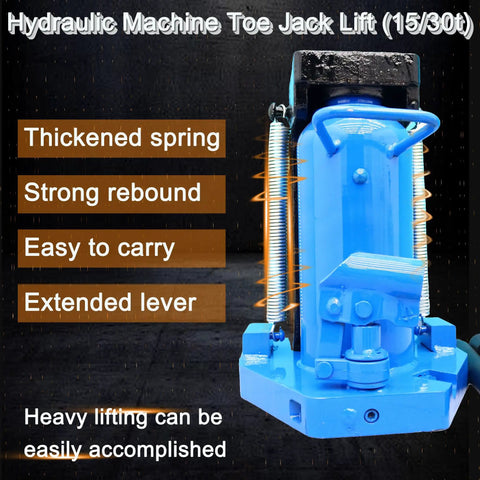 Heavy Duty Hydraulic Toe Jack 15 Ton Low Profile Floor Jack with thick steel base and ergonomic handle for auto repair.
