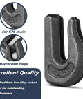 HANDRERLEE weld-on chain grab hook, 3/8 in G70 forged steel, heavy-duty hook for tractors and trailers