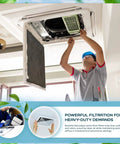 Installation of Universal Cut To Fit Carbon Activated Air Filter For Air Purifiers And Vents 16x48 in ceiling unit
