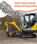 Heavy Duty 4 Pack M14 To M16 Hydraulic Adapter Carbon Steel Thread Connector Built For Mini Excavator AGT Attachment System Seamless Conversion Fitting Stop Leaks Secure Link Smooth Flow For Varied Machinery Setups And Daily Grind On Hard Sites, carbon steel adapter on mini excavator