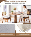 Ultra Plush Dining Chair Cushions Set Of 4 3.5 Inch Thick With Ties Non Slip Backing 15.5 By 15.5 Inches Beige Memory Foam Comfort