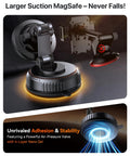 MagSafe Car Mount With Ultra Strong Vacuum Suction Base And 360 Degree Rotating Dashboard And Windshield Holder shown in close-up