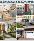 Built Tough Outdoor Step Handrails For Seniors, Rock Solid Stair Railing Kit in various indoor and outdoor settings.