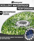 6 Pack 16 LED Solar Ground Lights Ultra Bright Outdoor In-Ground Landscape Lighting IPX68 Waterproof in wet grass