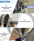 Steps for installing 8 Ft 6 In Garage Door Cable Replacement Kit for 7 Ft Doors with torsion spring systems and smooth operation.