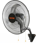 18 Inch Wall Mount Oscillating Fan With 3 Speeds Cranks Out High Velocity Air Up To 4000 CFM For Indoor And Outdoor Use
