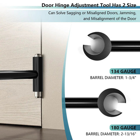 Door Hinge Adjustment Tool For.134 And.180 Hinges, Black Steel With Polished Finish, Contemporary Style, Fast Alignment