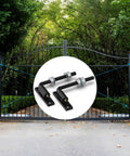 5/8 In J-Bolt Gate Hinge Set, Heavy-Duty Steel For Wooden And Iron Gates in black finish with rust-resistant features