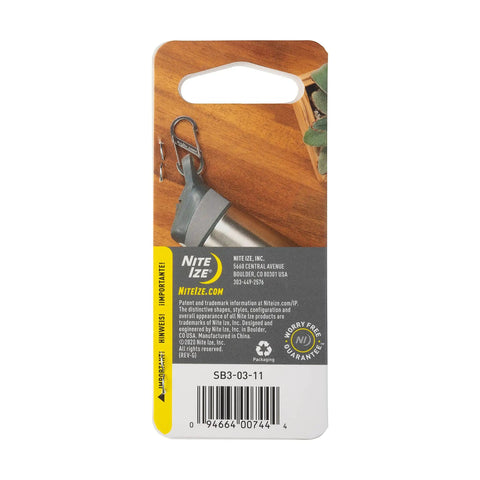 Packaging of Size 3 SBiner Dual Carabiner Stainless Steel, Double Gated Clip for Keychains, Gear and Outdoor Use