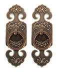 Antique Style Cabinet Drawer Pulls Two Pack Solid Brass Vintage Door Handles With Screws 10cm Retro Wardrobe Hardware