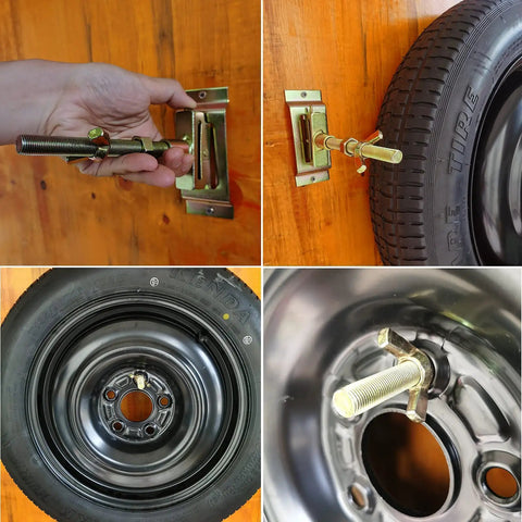 Spare Tire Holder Mount For E Track And X Track Rail Systems Easy Snap Install Carrier Off The Floor For Enclosed Trailers