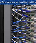 Pro Grade Cable Management Raceway Kit for Server Racks organizing cables in a data center rack