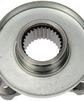 Built Tough Rear Differential Pinion Yoke Assembly With Integrated Slinger Fits 1963 To 1987 Buick Chevrolet Gmc Pontiac top view of sturdy metal component.
