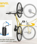 Swivel Bike Wall Mount 4 Pack Space Saving Vertical Bike Rack For Garage And Apartment Holds Up To 66 Lbs Each Easy Install