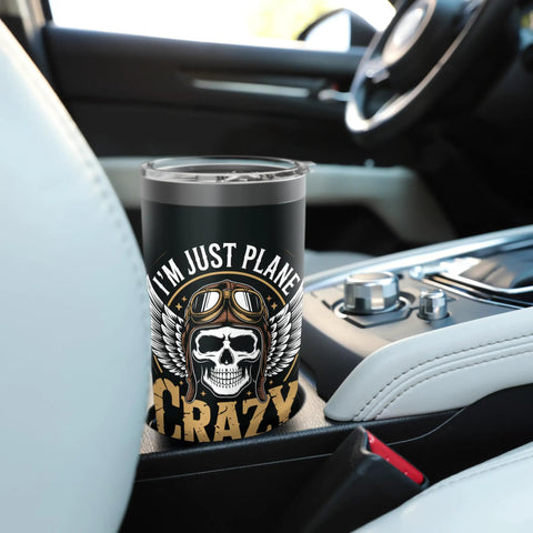Insulated Stainless Steel Tumbler For Aviation Lovers Flight Deck Vibe Drinkware Cup Perfect For Pilots And Glider Fans